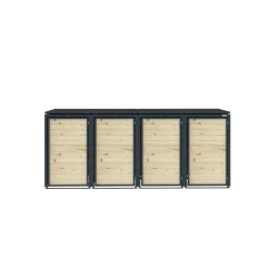 Boxy na 4 popelnice - Model HATCH / WOOD