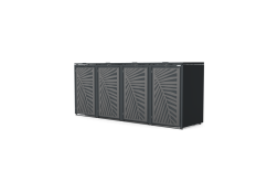 Boxy na 4 popelnice - Model HATCH / STEEL / LEAF Decor