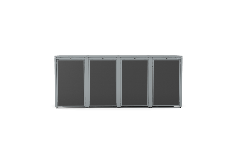 Boxy na 4 popelnice - Model HATCH / STEEL / FLAT Decor