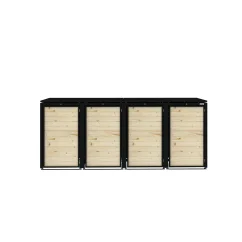 Boxy na 4 popelnice - Model HATCH / WOOD