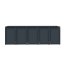 Boxy na 5 popelnic - Model HATCH 05 / STEEL - Barva: RAL 7016 ( Antracit )