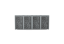 Boxy na 4 popelnice - Model HATCH / STEEL / LEAF Decor - Barva: RAL 7016 ( Antracit ), Barva dekoru: Imitace rzi