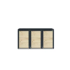 Boxy na 3 popelnice - Model HATCH / WOOD