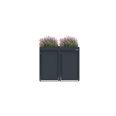 Boxy na 2 popelnice - Model FLORA / STEEL