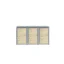 Boxy na 3 popelnice - Model HATCH / WOOD - Barva: RAL 7016 ( Antracit )