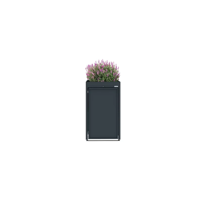 Box na 1 popelnici - Model FLORA / STEEL - Barva: RAL 7016 ( Antracit )