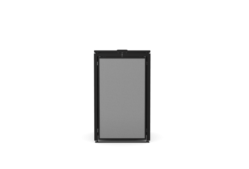 Box na 1 popelnici - Model HATCH / STEEL / FLAT Decor - Barva: RAL 7016 ( Antracit ), Barva dekoru: Imitace rzi
