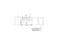 Kitchen boxy - Venkovní kuchyně SET Premium Black Rock 300