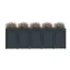 Boxy na 5 popelnic - Model FLORA / STEEL - Barva: RAL 7016 ( Antracit )