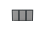 Boxy na 3 popelnice - Model HATCH / STEEL / FLAT Decor - Barva: RAL 7016 ( Antracit ), Barva dekoru: Černá