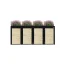 Boxy na 4 popelnice - Model FLORA / WOOD - Barva: RAL 7016 ( Antracit )