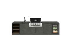 Kitchen boxy - Venkovní kuchyně SET Premium Black Rock 360