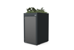 Box na 1 popelnici - Model FLORA / STEEL / FLAT Decor