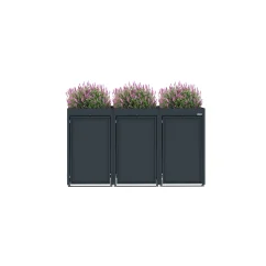 Boxy na 3 popelnice - Model FLORA / STEEL