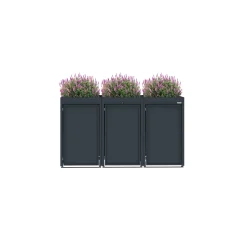 Boxy na 3 popelnice - Model FLORA / STEEL