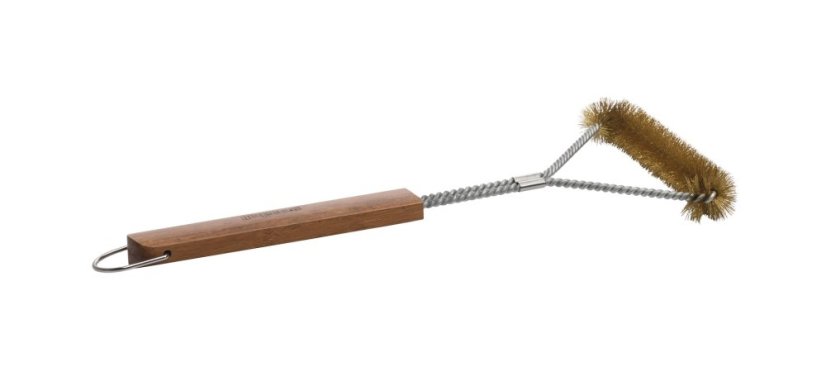 Grilovací kartáč GrandHall Triangl s bambusovou rukojetí