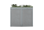 Boxy na 2 popelnice - Model FLORA / STEEL / LEAF Decor