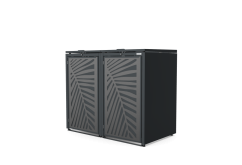 Boxy na 2 popelnice - Model HATCH / STEEL / LEAF Decor