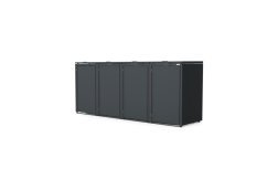 Boxy na 4 popelnice - Model HATCH 04 / STEEL