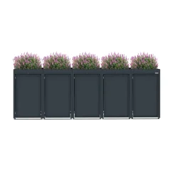 Boxy na 5 popelnic - Model FLORA / STEEL