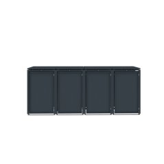 Boxy na 4 popelnice - Model HATCH 04 / STEEL