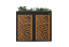 Boxy na 2 popelnice - Model FLORA / STEEL / LEAF Decor